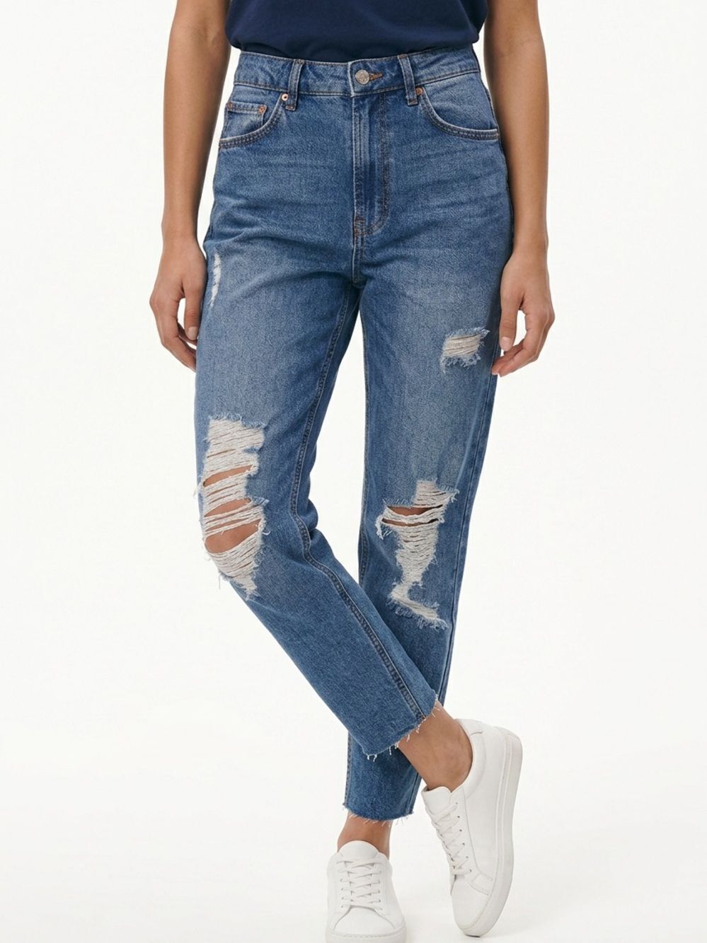 WILD FABLE | Highest Rise Distressed Blue Mom Jeans Women’s Size 6